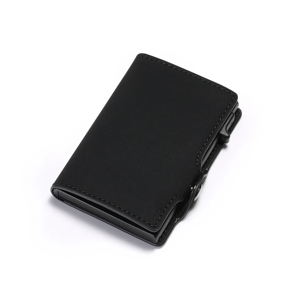 DIENQI Rfid Мини кожаные мужские кошельки, винтажные тонкие мужские Волшебные металлические кошельки, маленький кошелек, держатель для карт, двойной валлет, кошелек для денег