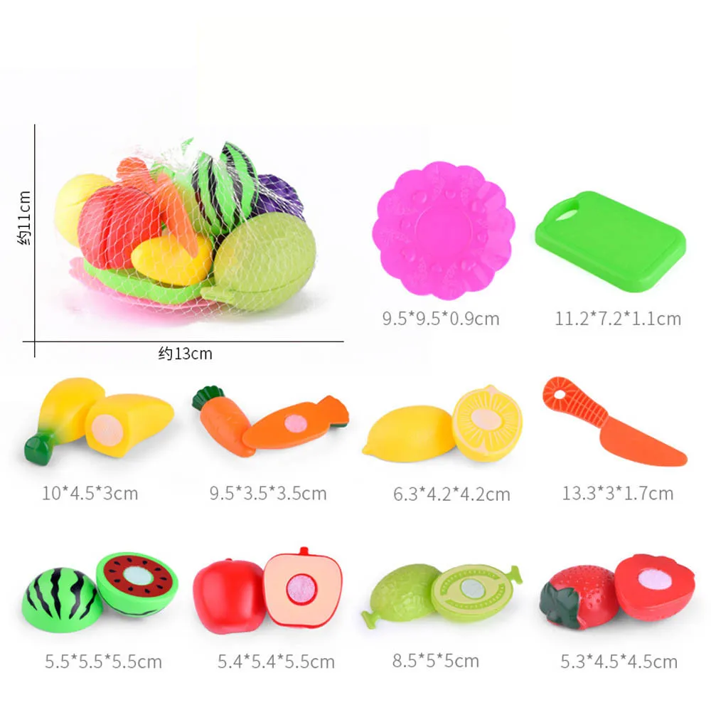 10 шт. в упаковке ролевая Кухня для фруктов и овощей Еда игрушка резка подарочный