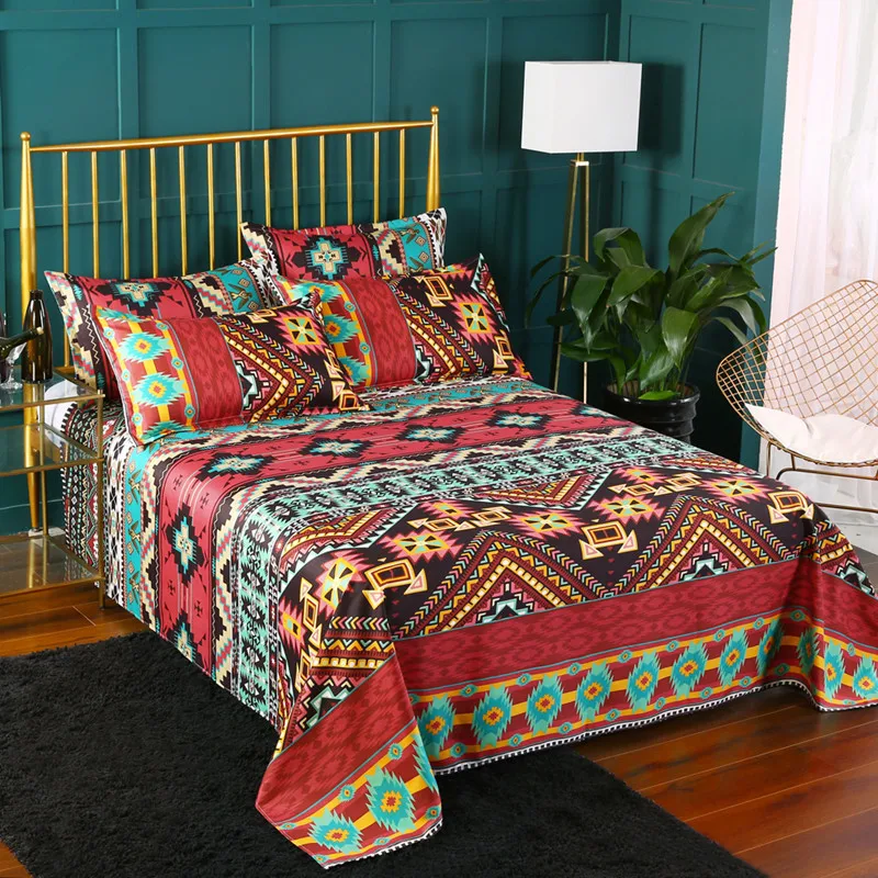 

New ethnic wind bedding quilt cover pillowcase set large home textile bedding
