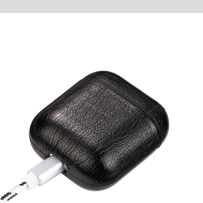 Кожаный чехол для Airpods PU + PC Чехол Air Pods bluetooth наушники кожаный защитный