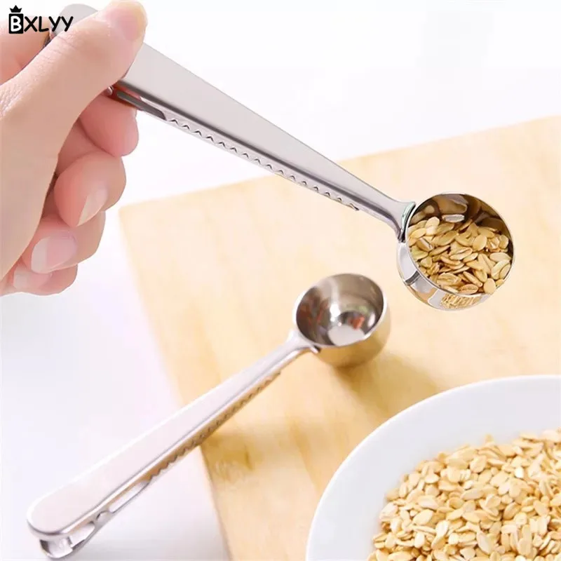 BXLYY мерная ложка из нержавеющей стали с зажимом для кофе молока порошка фруктовое