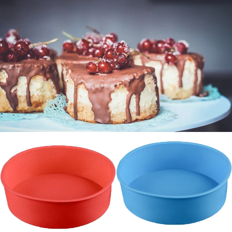 IVYSHION Round Silicone Cake Moulds DIY Desserts Baking Mold Mousse Pan For Birthday Kitchen Bakeware Tools | Дом и сад