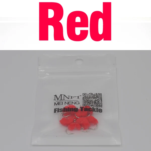 8PCS Red MNFT 8 шт. 12# Glo яйцо Мухи нахлыстом 8 различных цветов форель лосось Нахлыстом Приманки - Цвет: 8PCS Red