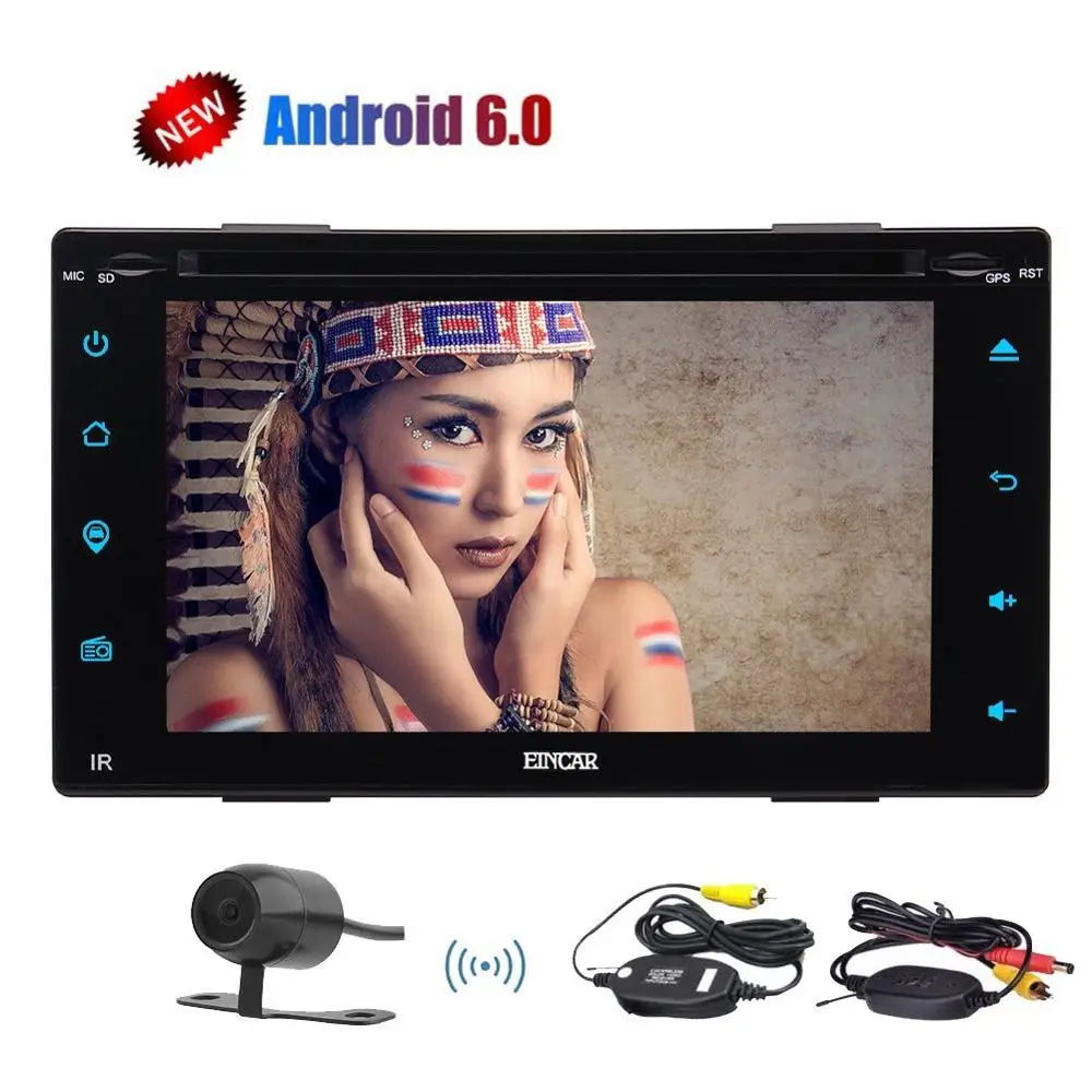 Android 6 0 2 Din автомобильный стерео радио сенсорный экран четырехъядерный dobule din