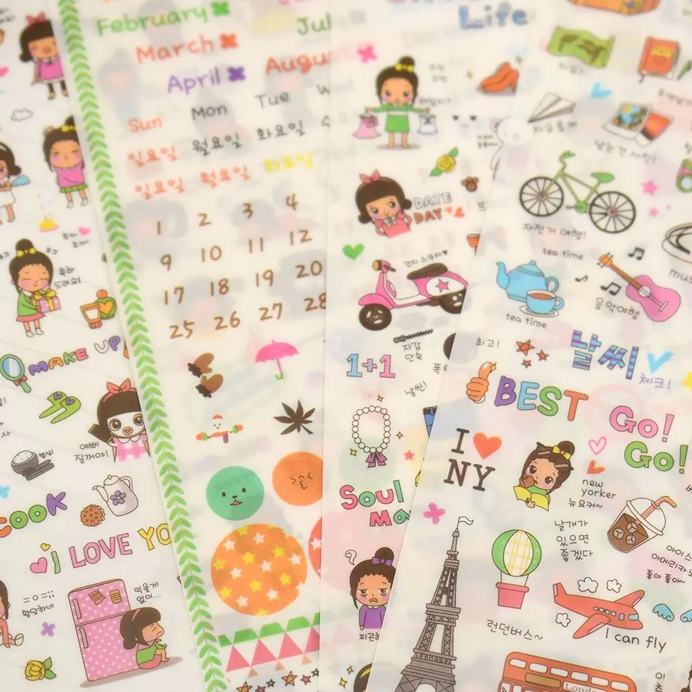 4 шт./упак. для повседневной жизни наклейка Путешествие Скрапбукинг дневник