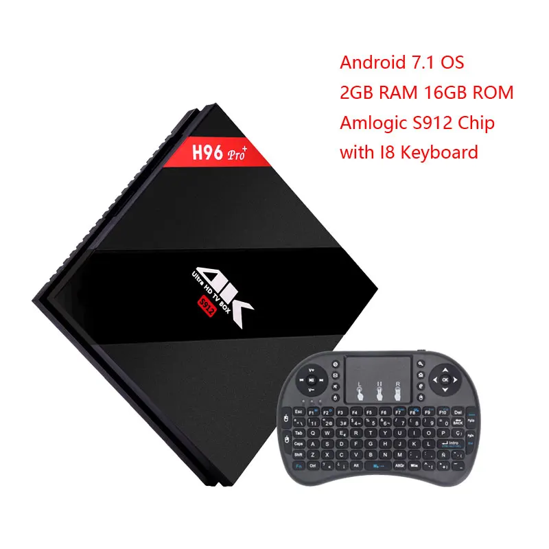 2GB 16GB TV BOX I8 Android 7,1 ТВ приставка H96 Pro Plus 2 Гб ОЗУ 16 Гб ПЗУ ТВ приставка Amlogic S912 2,4G/5 ГГц wifi BT 4,1 4K H.265 медиаплеер h96 pro - Цвет: 2GB 16GB TV BOX I8