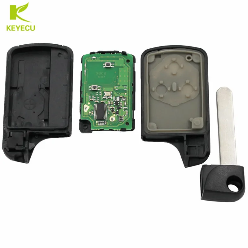 Запасной дистанционный смарт ключ брелок KEYECU 2 кнопки FSK433MHz ID46 для Honda CRV 2013 2014 2015