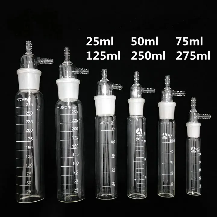 

1pc/lot 25ml/50ml/75ml/125ml/250ml/275ml Glass Impact absorber bottle, Impingement gas sampler