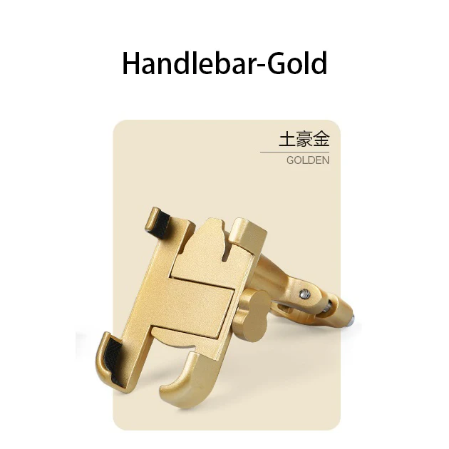 Handlebar-Gold Универсальный держатель для телефона iPhone 11 pro 8 7 Plus, крепление на руль велосипеда, крепление на руль велосипеда, подставка из алюминиевого сплава для мобильного телефона - Цвет: Handlebar-Gold