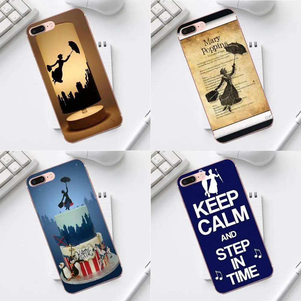 Qdowpz чехол для Galaxy Alpha Core Prime Note 4 5 8 S3 S4 S5 S6 S7 S8 S9 mini edge Plus Peter Pan Mary Poppins Wizard on.