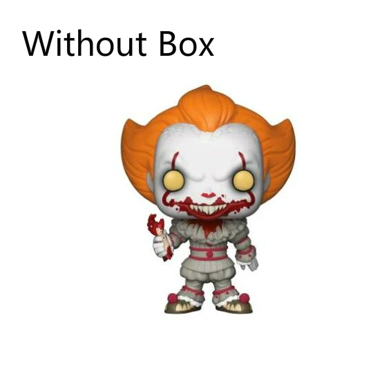 No Box Funko Pop фильмы Стивен Кинг ИТ Джокер, клоун Коллекционная модель детские игрушки для Chlidren Виниловая фигурка кукол игрушки - Цвет: No Box