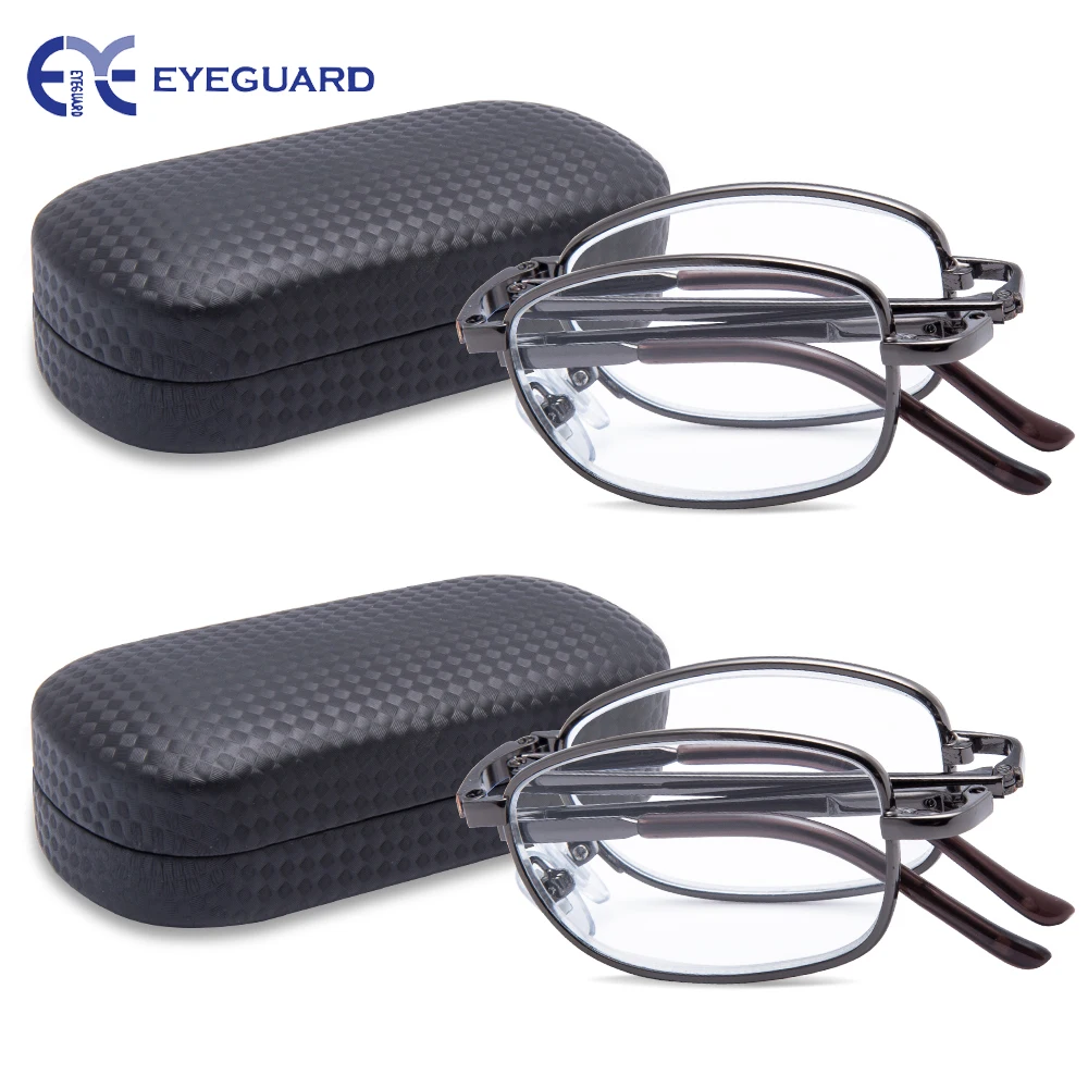Очки для чтения EYEGUARD металлическая искусственная кожа мужчин и женщин