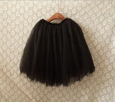 Black Long Длинные юбки для маленьких девочек пышные Детские бальные балетные юбки-американки, красочная юбка-пачка, юбки для танцев для маленьких девочек От 2 до 10 лет, Roupas - Цвет: Black Long