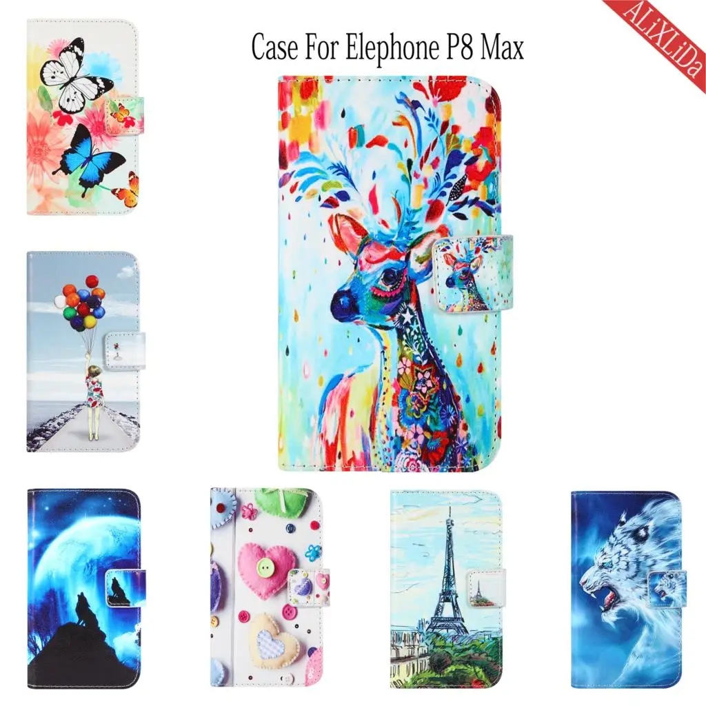 Чехол для Elephone P8 Max Модный чехол с мультяшным рисунком высокое качество кожаный