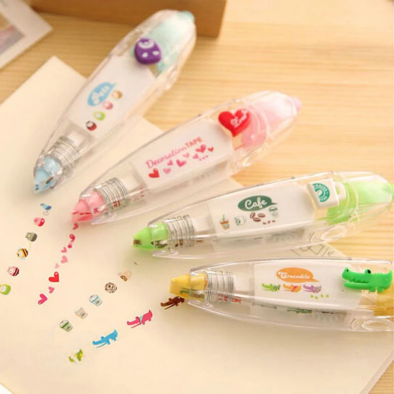 5 шт./лот популярная креативная мультяшная Корректирующая лента с нажимом милые