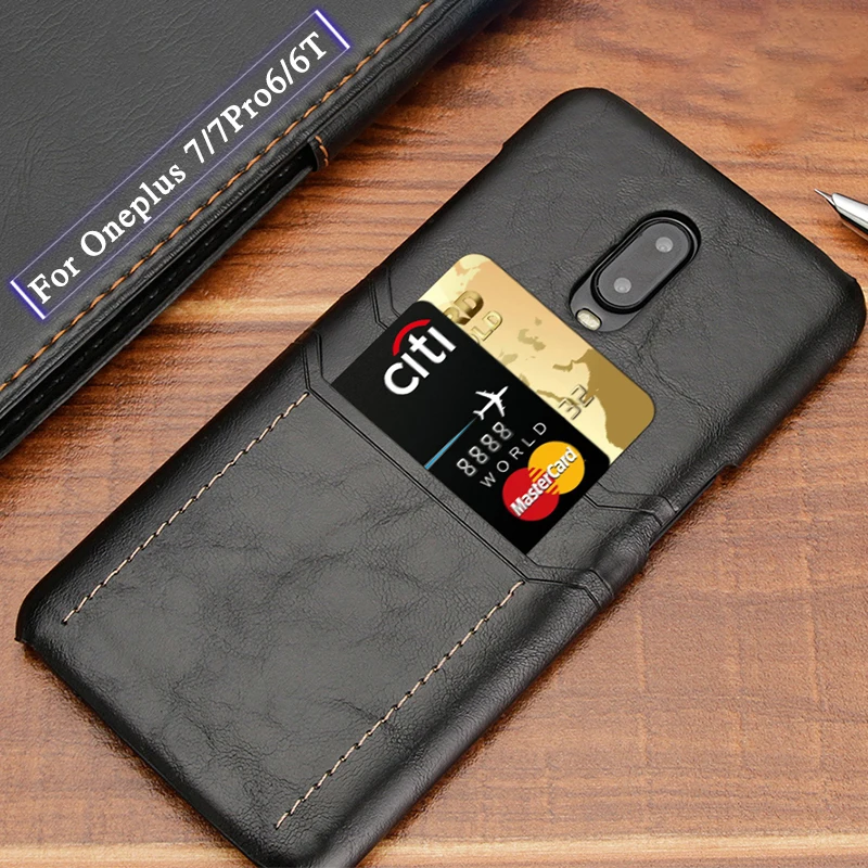 Роскошный кожаный чехол-бумажник защитный чехол для Oneplus 6 6t 7 тонкий жесткий