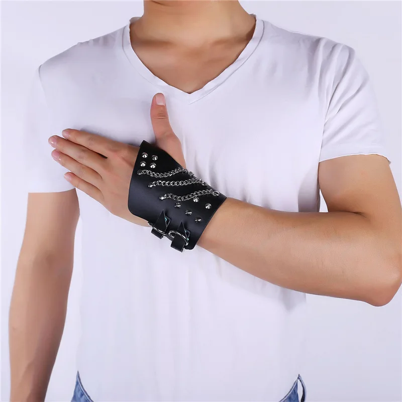 Браслет мужской кожаный с заклепками 20/12 см H2059G|bracelets for|leather wrap braceletwrap bracelet |