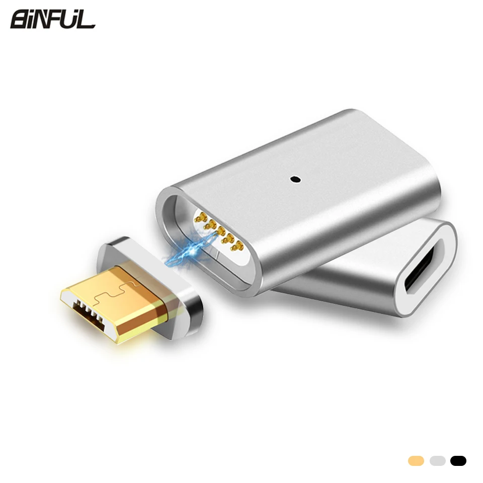 Micro USB Магнитный адаптер для мобильного телефона конвертер мини штекер Samsung Galaxy