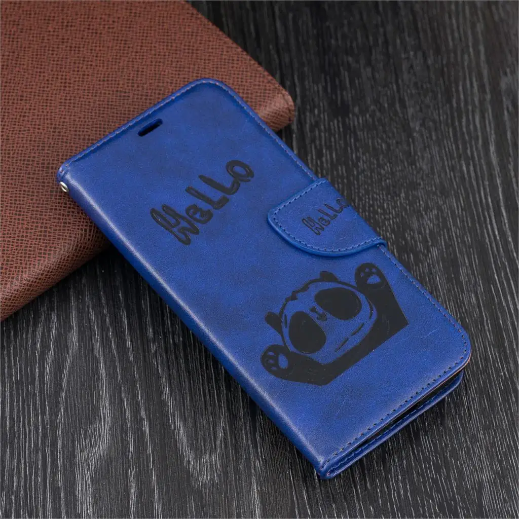 Чехол для Huawei P Smart/Enjoy 7 S роскошный рельефный чехол из искусственной кожи с милой