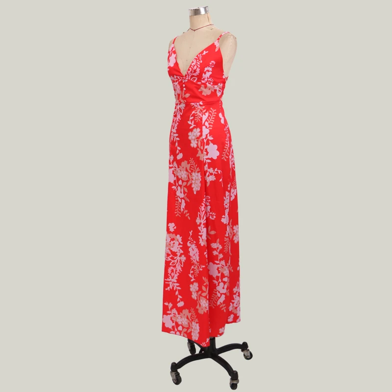 Женские макси Boho Цветочные Длинные платья летние пляжные вечерние без рукавов с