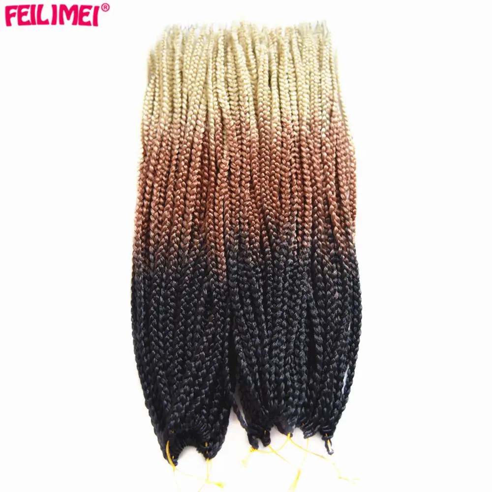 Feilimei Ombre Blonde Freestress косички для наращивания волос Синтетические японские волокна