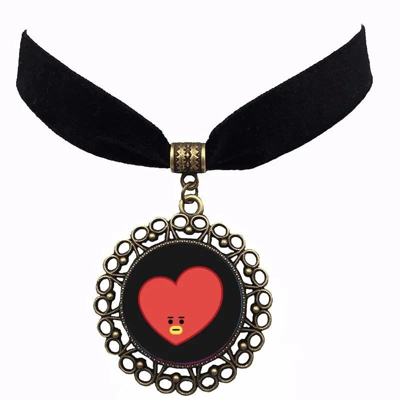 Oppa Bt21 bangtan boys BTS Velvet Cloth Punk Gothic choker necklace short | Украшения и аксессуары