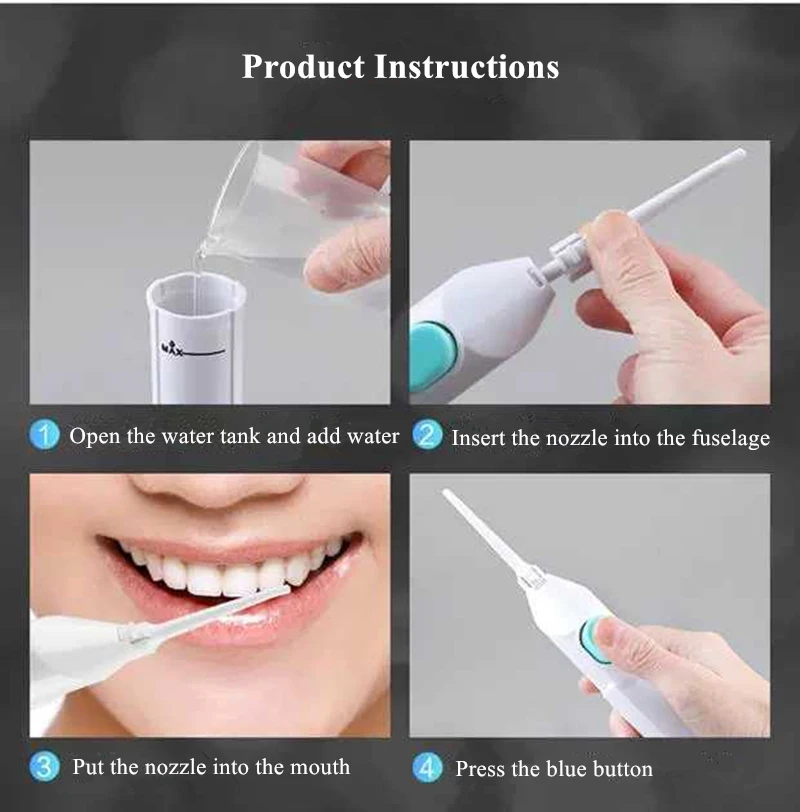 1 шт. Стоматологический Ирригатор полости рта power Floss Flosser беспроводной струйный аппарат для отбеливания зубов полости рта очищающее средство для зубов и полости рта