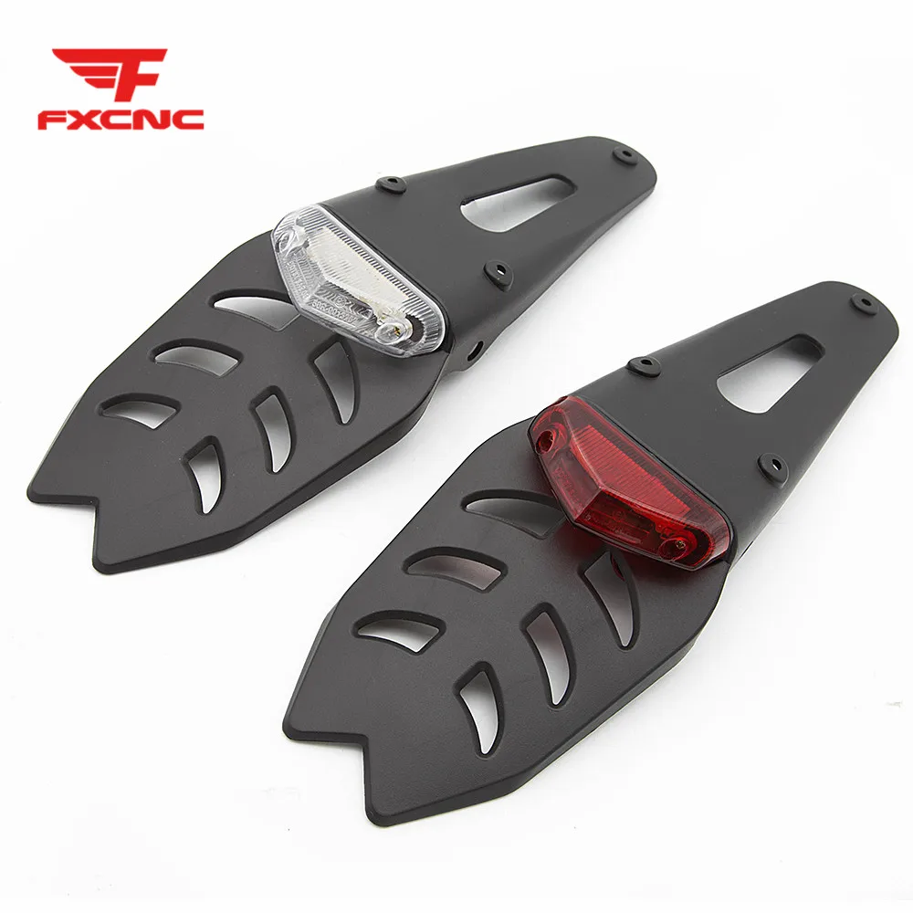 Универсальный 12 в грязи заднее крыло мотоцикла светодиодный стоп задний фонарь