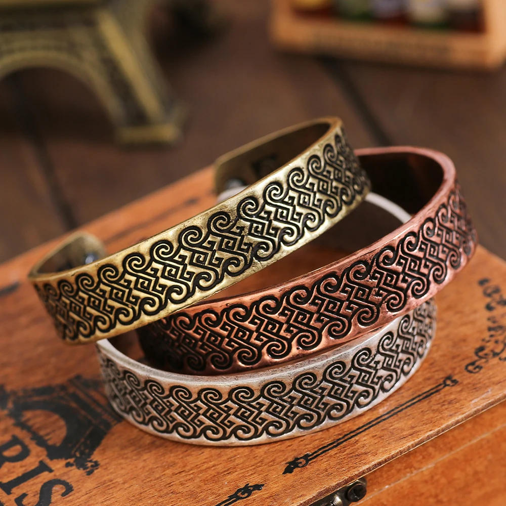 Браслет с рунами V древняя бронза и древнее серебро падение доставка 1