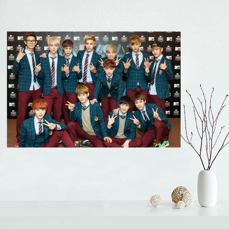 Exo пользовательские холст постер украшение дома Ткань Холст Картина стене плакат