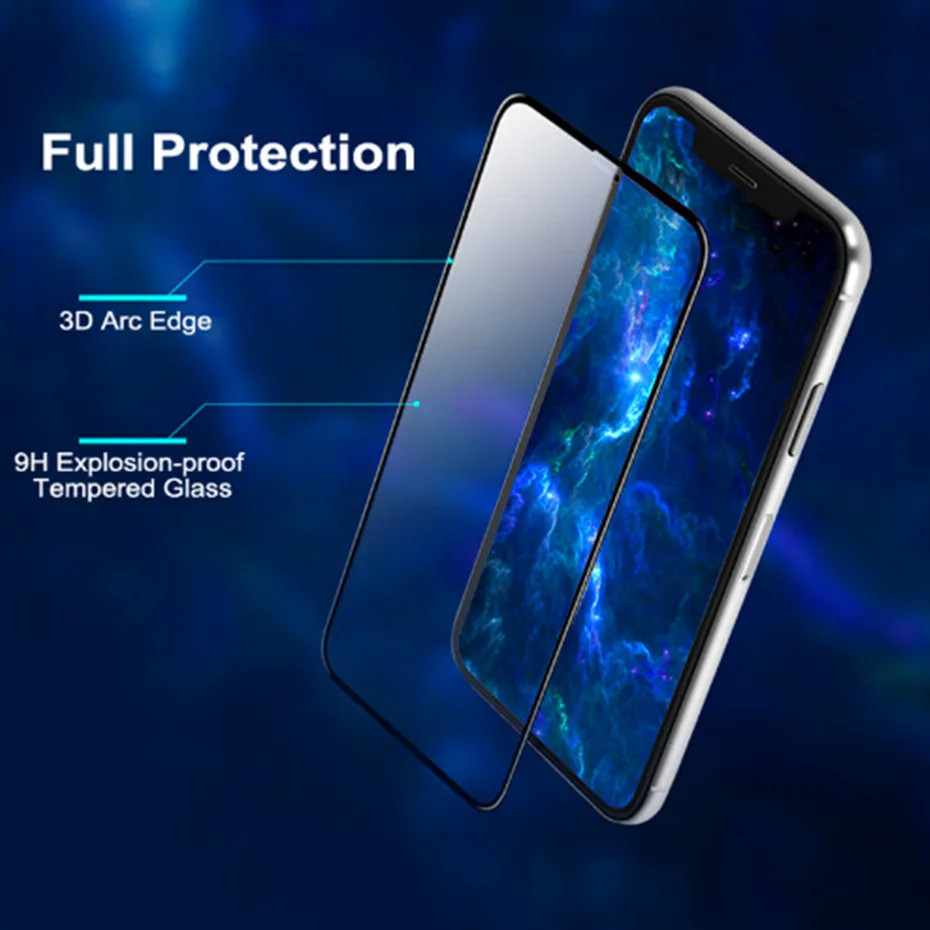 3D защитное стекло из алюминиевого сплава для iphone 6 6s 7 8 plus полное покрытие защита