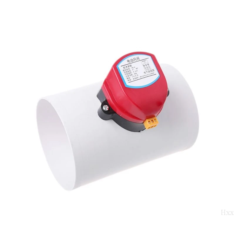 220V Plastic Electric Damper Check Valve 110mm Air Volume Control Valves For Ventilation Pipe |