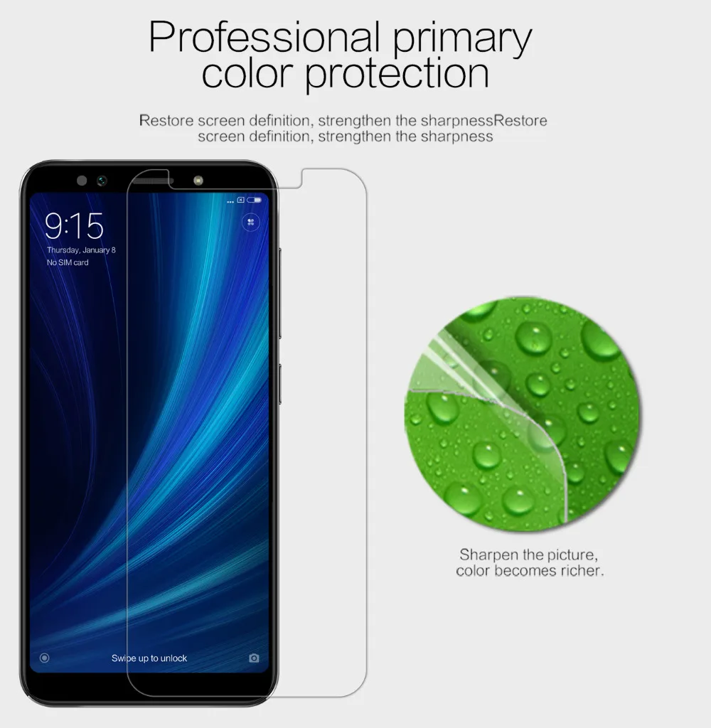 2 шт. Защитная пленка NILLKIN для Xiaomi Mi 6X A2 Антибликовая матовая суперпрозрачная