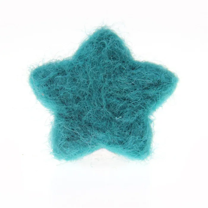 Turquoise 10 шт. чистый шерстяной войлок звезда DIY модные украшения для домашнего праздника модные ювелирные изделия аксессуары ручной работы - Цвет: Turquoise