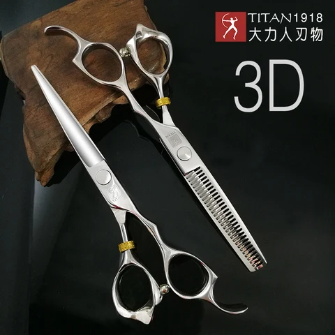 Ножницы для волос TITAN HIRLD 6 дюймов - профессиональный инструмент для стрижки — пример использования