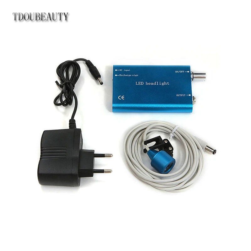

TDOUBEAUTY Portable Dental LED Head Light Lamp for Dental Surgical Binocular Loupe (Blue) Free Shipping