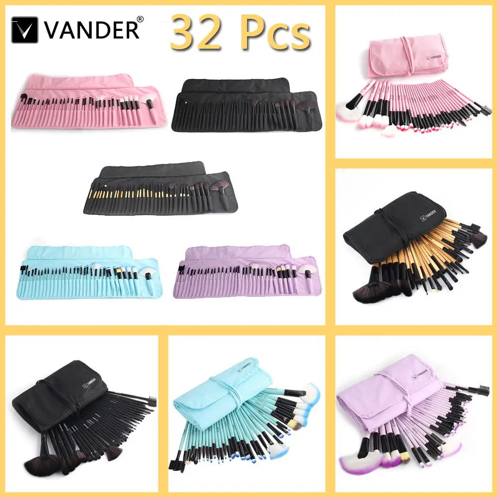 Профессиональный набор кистей для макияжа VANDER 11/32 шт. косметической основы пудры