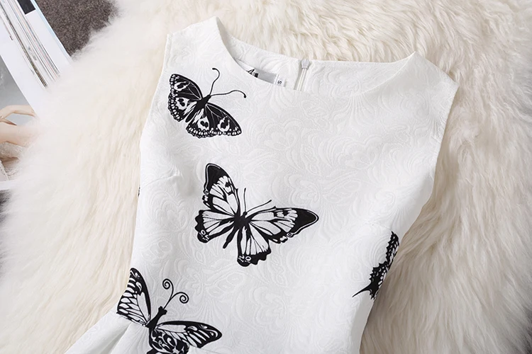 Летнее винтажное платье с черной бабочкой для девочек подходящее семьи матери