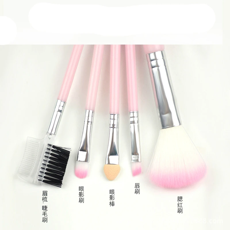 Новинка 5 шт набор кистей Розовый Черный для начинающих кисть теней век Красота