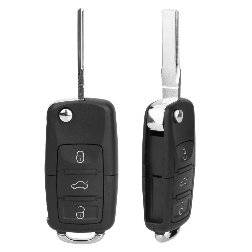LEEPEE 2 Buttons Car Key Shell for VW Golf Jetta Touran Tiguan B5 Replacement Case Cover Flip Folding Remote | Автомобили и
