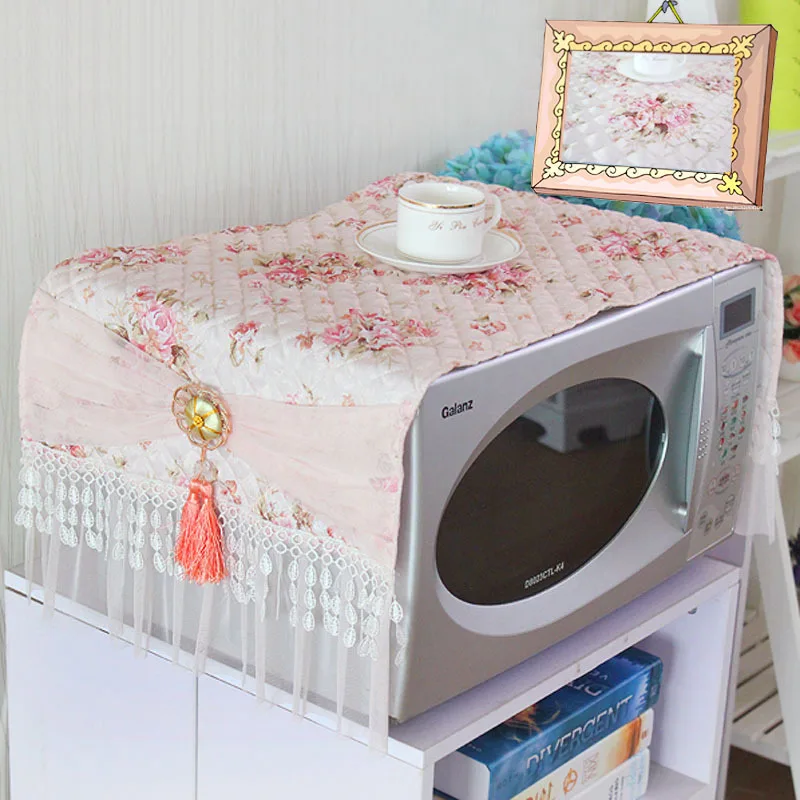 1 шт. пасторальное кружево с кисточкой микроволновая печь пылезащитный чехол