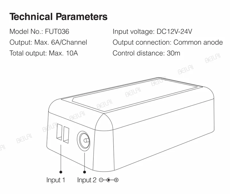 Mi Light 2 4G RF 4Zone Одноцветный диммер WIFI контроллер Беспроводная яркость Регулируемый