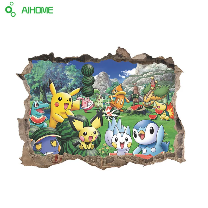 Карманный монстр покемон животное зоопарк 3D отверстие для окна домашняя