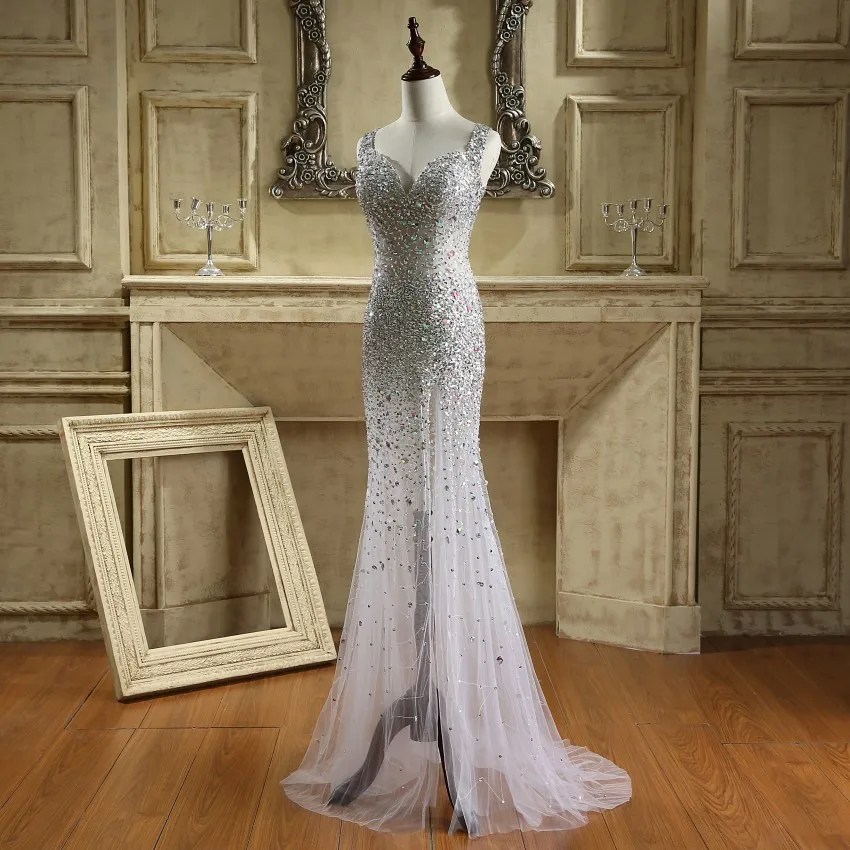 Сексуальные платья-русалки для выпускного вечера официальное Тюлевое платье с