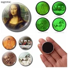 Светящиеся магниты на холодильник Леонардо да Винчи, Мона Лиза, последняя ужин перед коррекцией, голова женщины, обучение лошадей