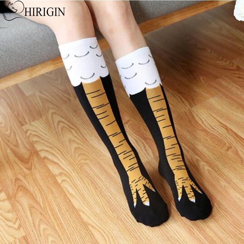 2017 креативные носки с принтом курицы модные женские чулки до бедра распродажа