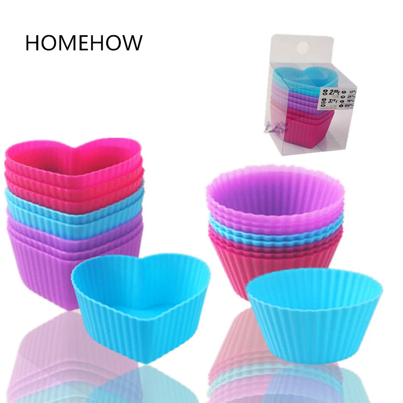 8 шт./лот красочная утолщенная силиконовая формочка для маффинов и тортов диаметр