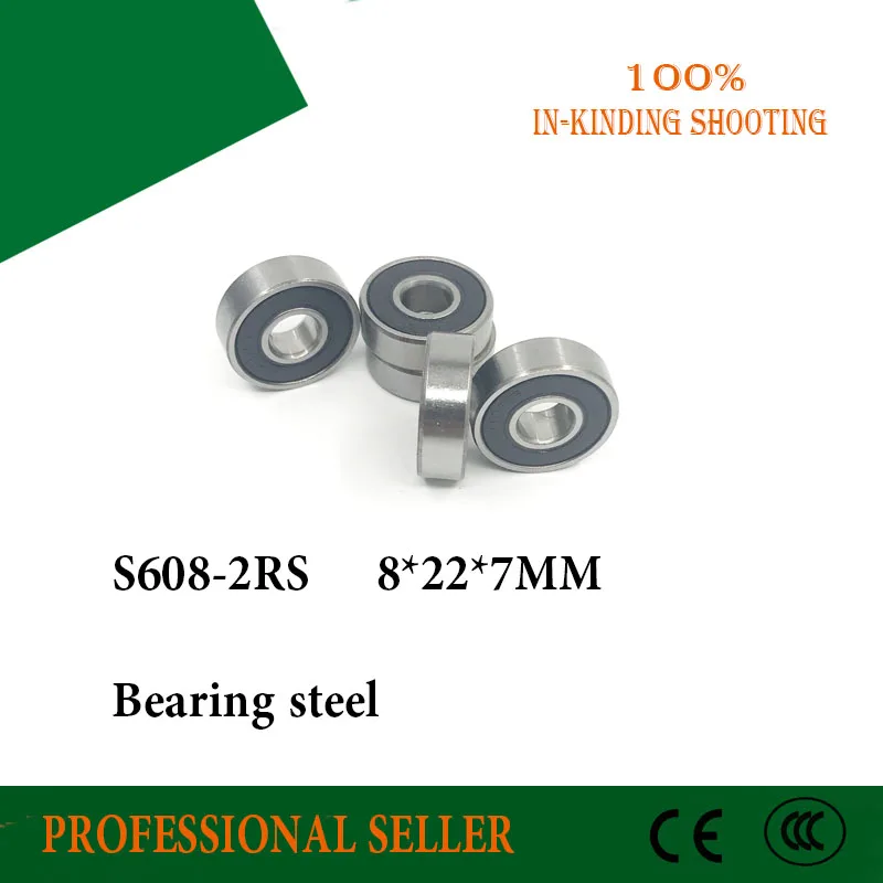Подшипники из нержавеющей стали S608 RS 608 2RS 8*22*7 мм 50 шт.|rs|rs bearingsrs 7 |