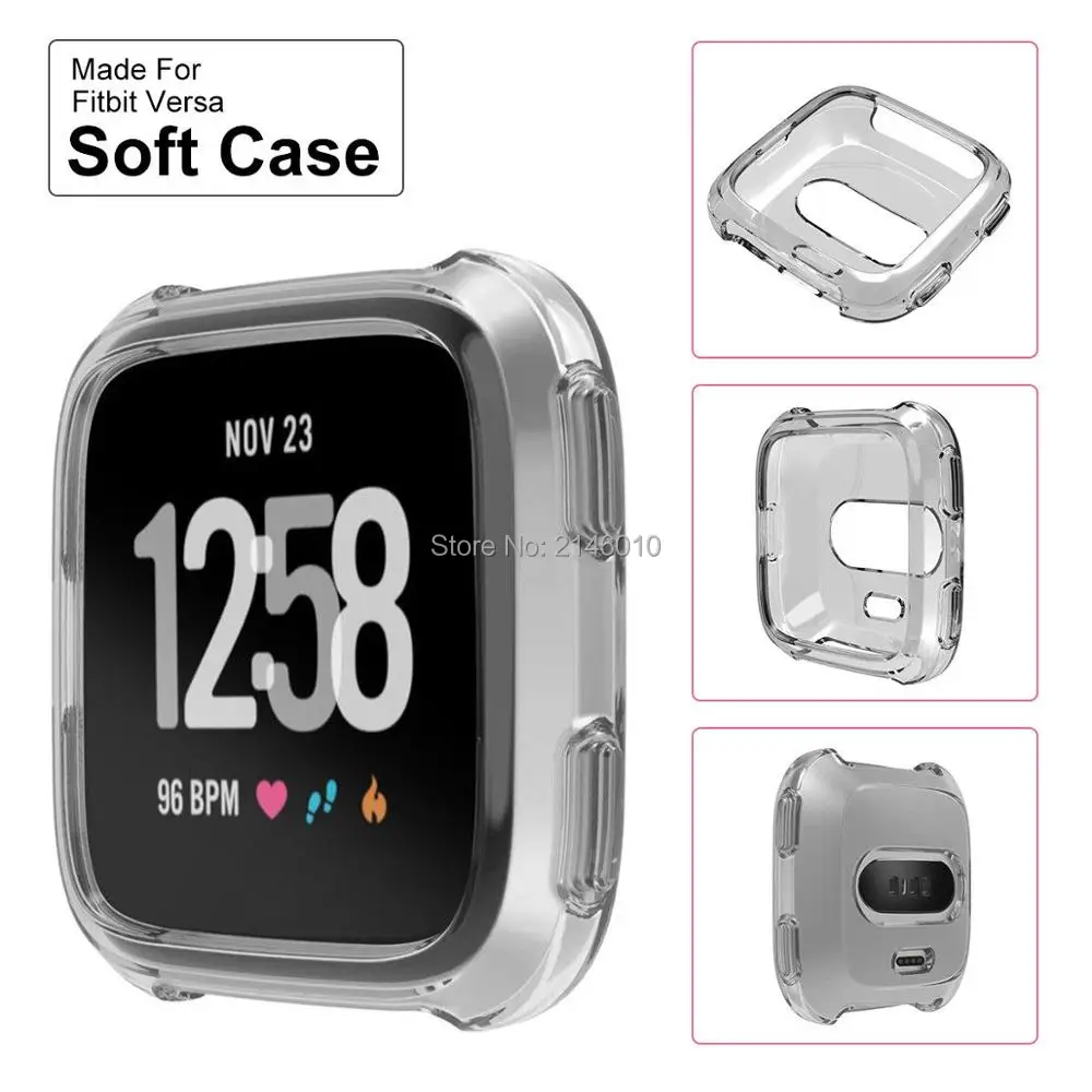 

Protective Case Full Body Anti Scratch Silicone Shell Frame Shield For Fitbit Versa