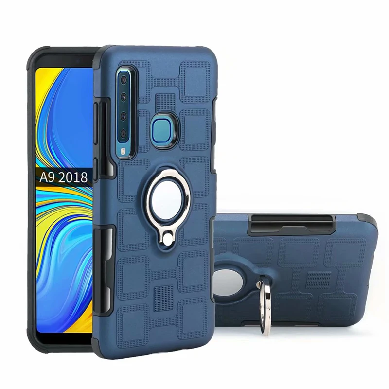 Роскошное кольцо Броня чехол для samsung Galaxy A9 чехол силиконовая задняя крышка для Galaxy A9 A920 A920F противоударный жесткий чехол